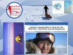 Solo skier Tae-Young Yasunaga Ogita on the trek Ward Hunt > North Pole