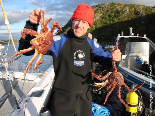 17 July / Catch of the day – tasty red king crab. There’s plenty of them off the coast of Finnmark!