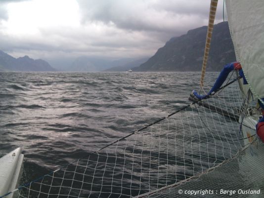 29 June / The fjords and coastal waters were once the main thoroughfares of Norway. For much of the population, they still are. An express boat is approaching.