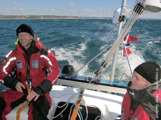 26 June / Børge and his son Max sailing in gale headwinds.