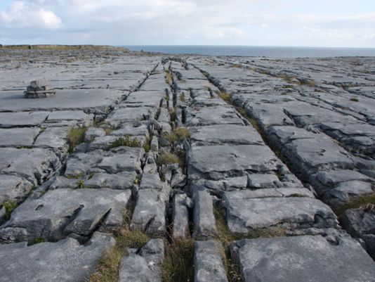 Karstic limestone formations stretching across square kilometres on the north of Inish More