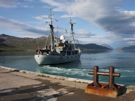 The Inspection cutter HMDS Tuluaq is the only ship out of 3 sisterships built in 1973 on which Pierre have been sailing some thousand of miles around Greenland. 

