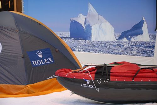 Tent and sledge to be used during the expedition