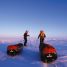 Alain Hubert and Dixie Dansercoer pulling their sledges - © International Polar Foundation