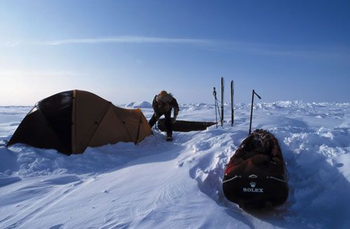 Going out of the tent