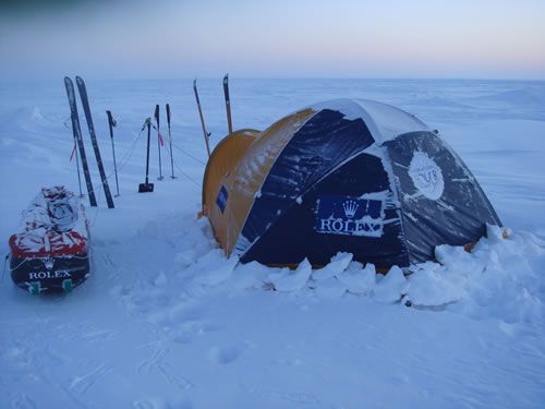 Snowy camp