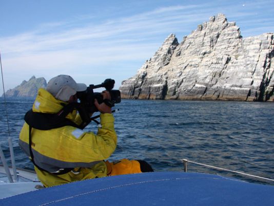 4 June. Little Skelligs Island, Bertrand Lozay in action.