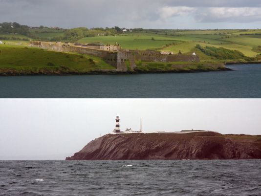 Above : Charles Fort / Below : Head of Kinsale's lighthouse