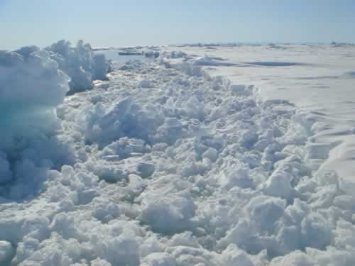 June 9: Hazardous crossing: This type of crossing is the most hazardous because you never know whether the ice is going to be stable or not.