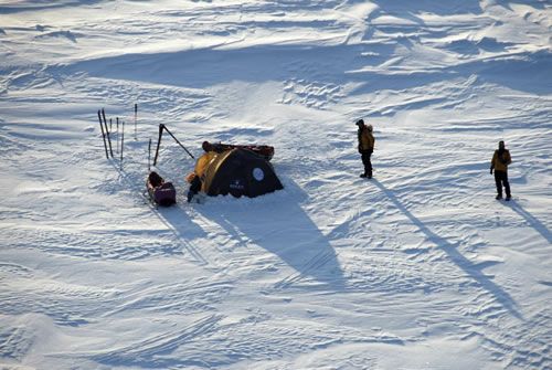 Overflying the camp