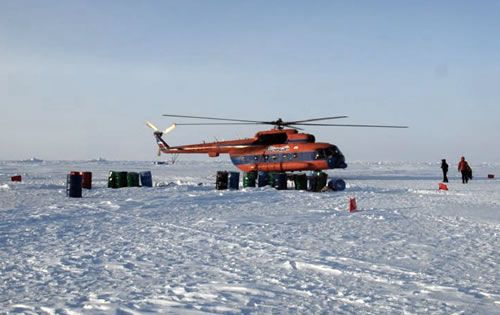 MI8 helicopter used for the resupply