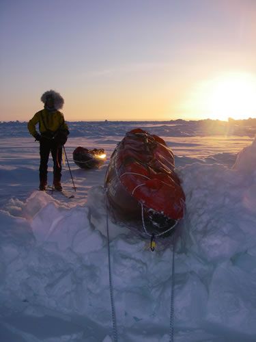 Sun upon chaotic ice