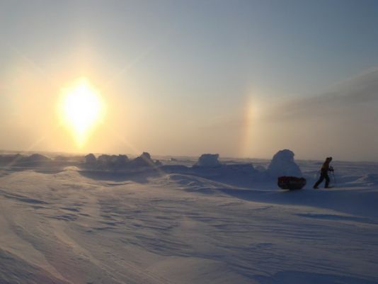 In the beginning, the sun was not very high above the horizon