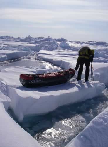 Threading through these slabs of ice can sometimes be a real tracking game.