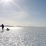 Negotiating blue ice on the outskirts of Patriot Hills - © S. Chapple/Polar Quest South Pole Expedition