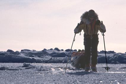 Monday 29 April - Day 64 / 4pm / The last one: The Russian pilots on standby with the Antonov 2 in Stredny are now demanding - to go to find the two men - satellite maps of the pack ice from St Petersburg showing the state of the ice between Stredny and t