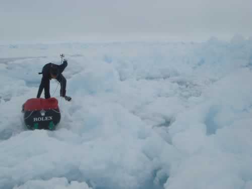 Picture taken on the 5th of June: worst day of the expedition