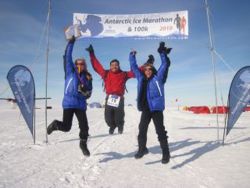 The finishing line of the Ice Marathon