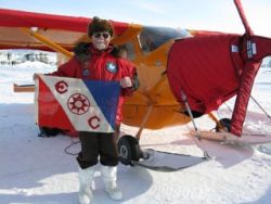 Art with Explorers Club Flag #53 at Eureka Weather Station