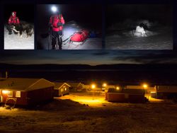 Very shortly after the start along the seaice of the west coast of Greenland, pair had to abandon due to serious illness