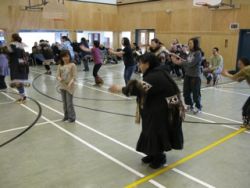 Traditional dancing at Ulukhaktok school