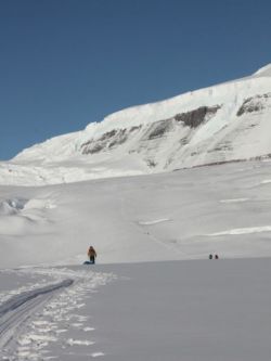 A splendid view (perhaps the very first one we publish) of the Axel Heiberg glacier