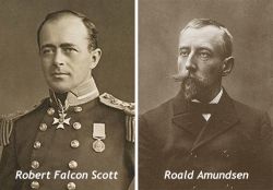 Two famous explorers have written the history of the South Pole