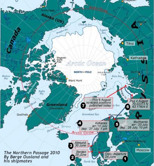 Our map of Borge's voyage