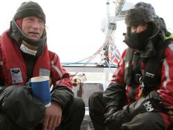 Thorleif and Ibrahim on watch on the “Northern Passage”.