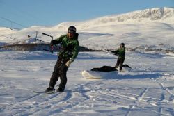 Training in Norway before the start of the expedition