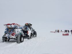 Motor vehicles of every hue on Antarctica